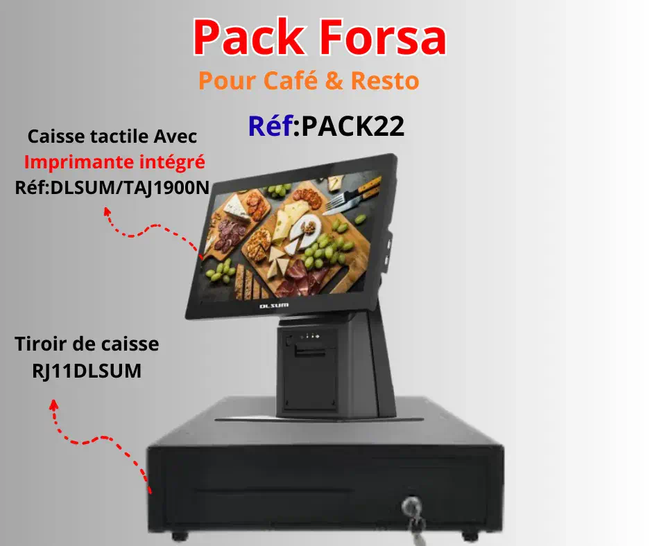 Pack فرصة (Café&Resto,Point de Vente) - Pack Caisse Tactile | Onemag Tunisie