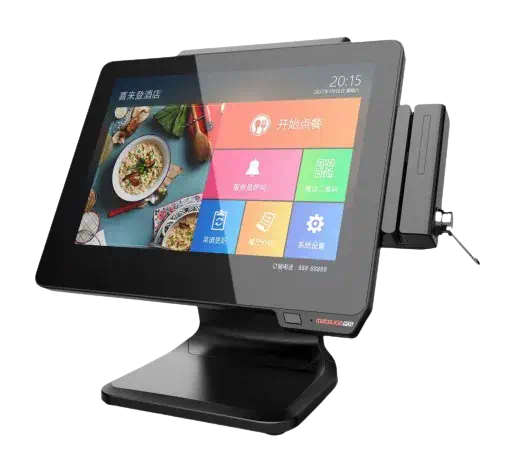 PC Caisse Tactile Professionnel ST9800 – Intel J1800 | 15" (Noir) Configuration : Dual-Core up to 2.58 GHz / 8 Go RAM / 128 Go SSD / Écran Tactile Capacitif - Matériel POS | Onemag Tunisie